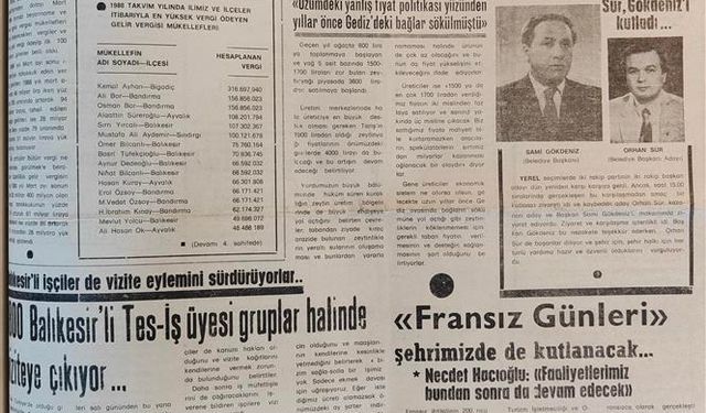 13 Nisan 1989 Perşembe: İl ölçüsünde vergi rekoru Bigadiç’te