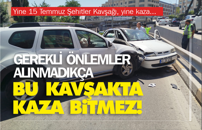 Bir Kaza Daha: Otel Basri Önündeki Kavşakta Tehlike Bitmiyor