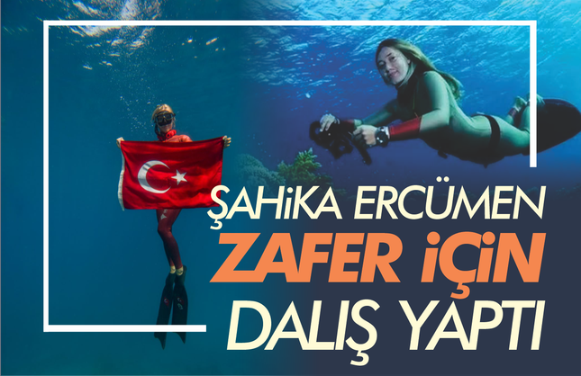 Şahika Ercümen’den 30 Ağustos’a Anlamlı Dalış