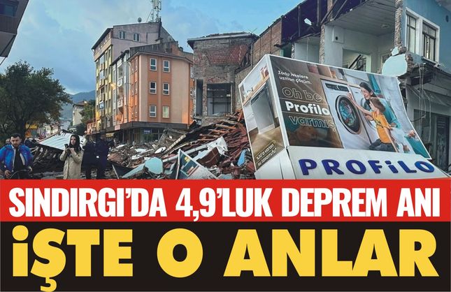Sındırgı"da 4,9'luk deprem anı... İşe o panik anları...