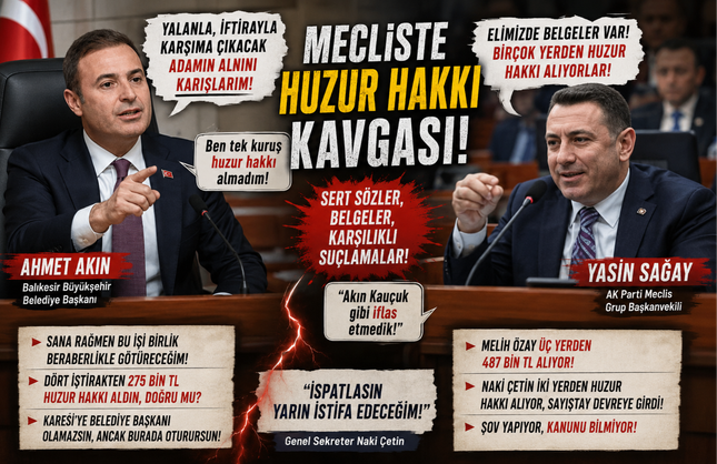 Ahmet Akın ile Yasin Sağay karşı karşıya! Meclis'te huzur hakkı kavgası