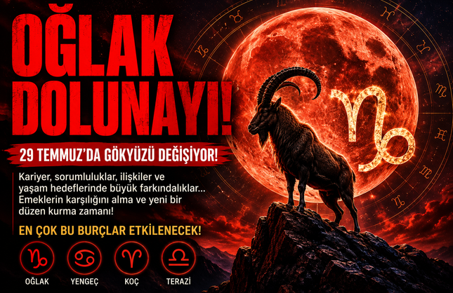29 Temmuz Oğlak Dolunayı: Disiplin, Hesaplaşma ve Yeni Bir Dönemin Kapısı