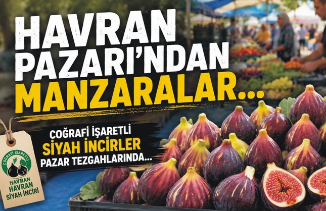 Coğrafi işaretli siyah incirler pazar tezgahlarında... Havran Pazarı'nda ne var yok?