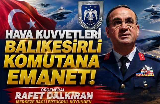 Balıkesirli Orgeneral Rafet Dalkıran, Hava Kuvvetleri Komutanlığı görevine atandı