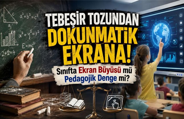 Tebeşir Tozundan Dokunmatik Ekrana: Sınıfta Ekran Büyüsü mü Pedagojik Denge mi?
