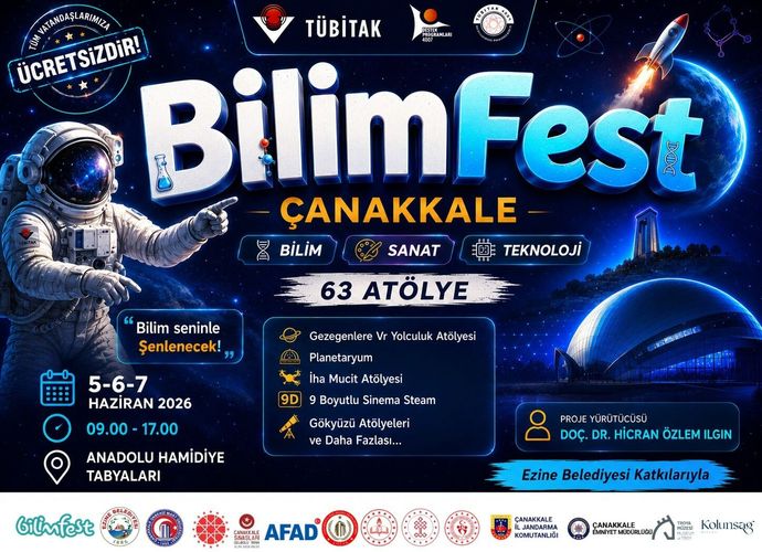 Çanakkale’de Bir İlk! BilimFestÇanakkale Başlıyor: Roket Tasarımından Yapay Zekaya Dev Festivalde Neler Var?