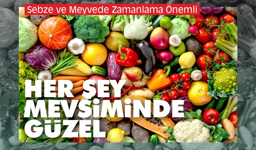 Sebze ve Meyvede Zamanlama Önemlidir! Neden Mevsiminde Yemeliyiz?