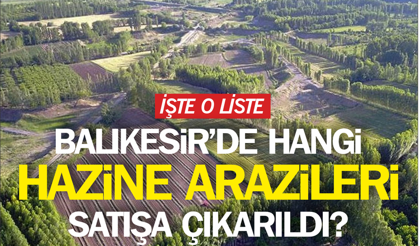 Balıkesir'de Hangi Hazine Arazileri Satışa Çıkarıldı? İşte O Liste