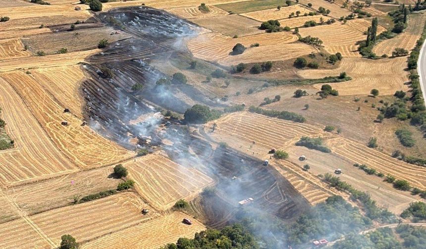 Kepsut Yine Yanıyor! 50 Personel, 1 Helikopter, 2 Arazözle Müdahale!