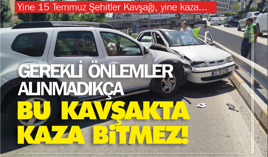 Bir Kaza Daha: Otel Basri Önündeki Kavşakta Tehlike Bitmiyor