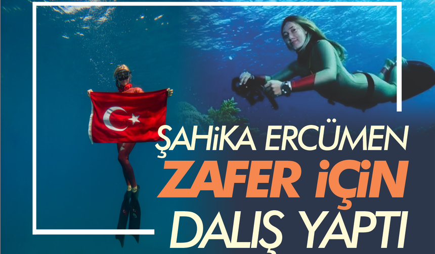 Şahika Ercümen’den 30 Ağustos’a Anlamlı Dalış