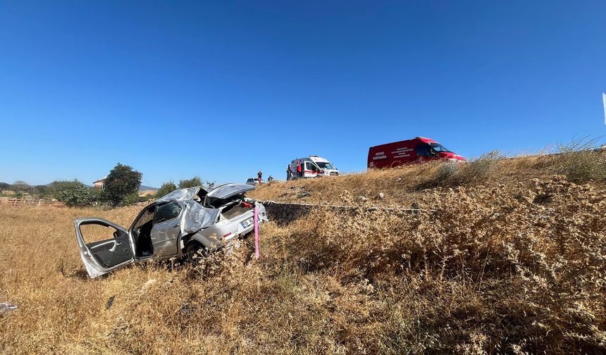 İvrindi’de Feci Kaza! Araç Şarampole Yuvarlandı: 2 Yaralı