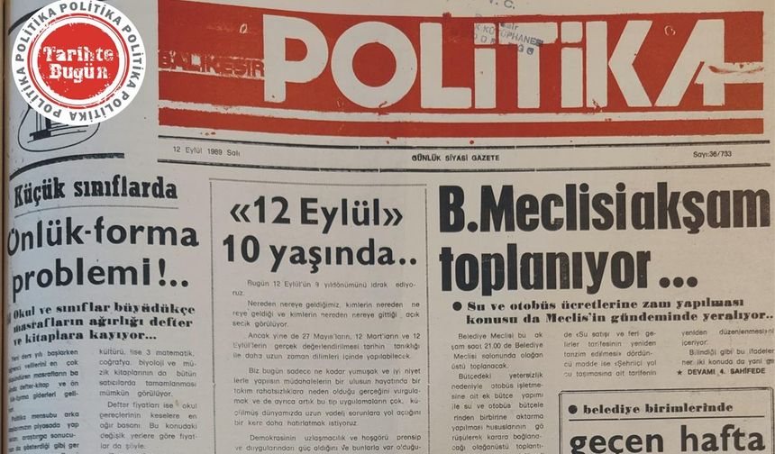 12 Eylül 1989 Salı: Önlük forma problemi