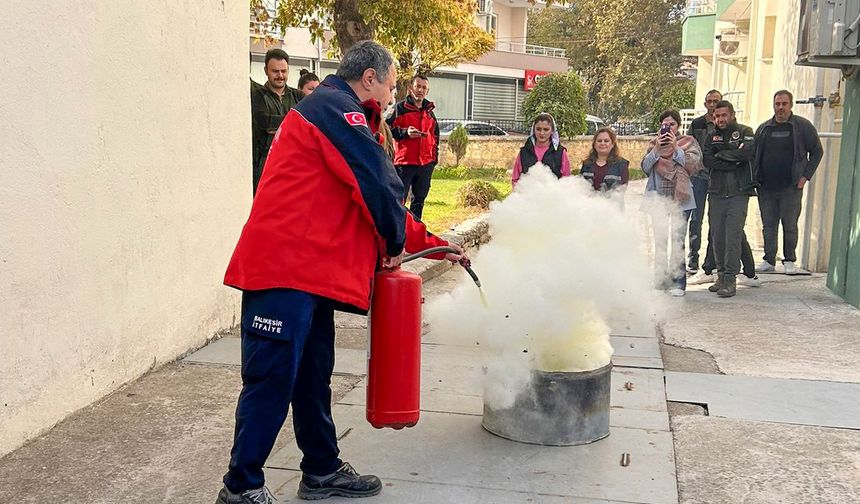 Bigadiç’te Orman Personeline Gerçek Yangın Tatbikatı