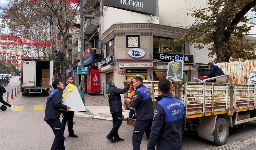 Bandırma’da Kaldırım Düzenlemeleri İçin Zabıta Denetimleri Başladı