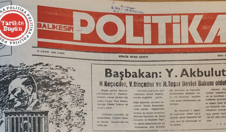 10 Kasım 1989 Cuma: Ata’yı anıyoruz