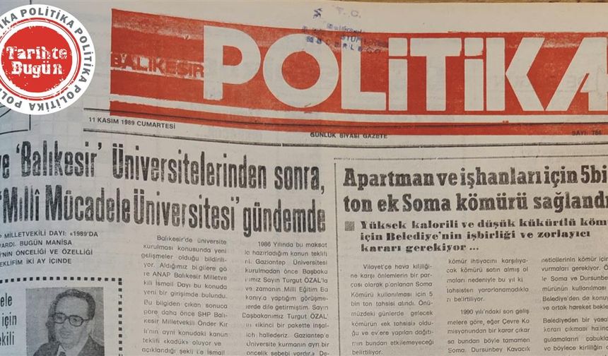 11 Kasım 1989 Cumartesi: Apartman ve İşhanlarına 5 bin ton kömür tahsisi