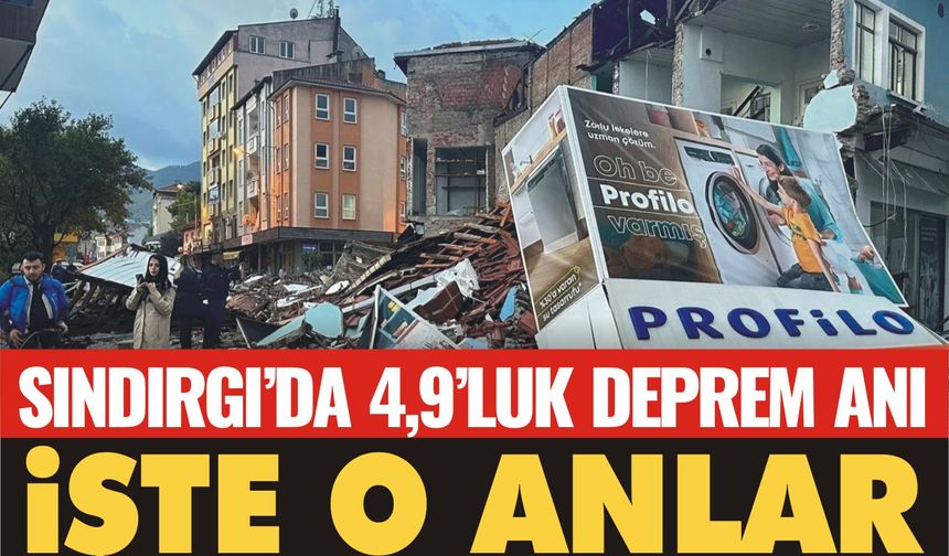 Sındırgı"da 4,9'luk deprem anı... İşe o panik anları...