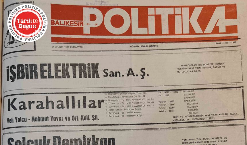 30 Aralık 1989 Cumartesi: Yılbaşı kutlamaları