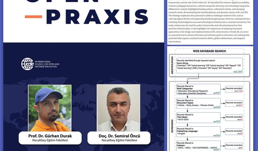 BAÜN Akademisyenlerinden Harmanlanmış Öğrenmede Eşitlik ve Kapsayıcılığa Uluslararası Katkı