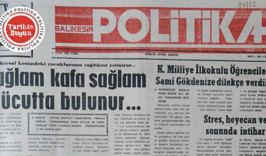 5 Ocak 1990 Cuma: Sağlam kafa sağlam vücutta bulunur