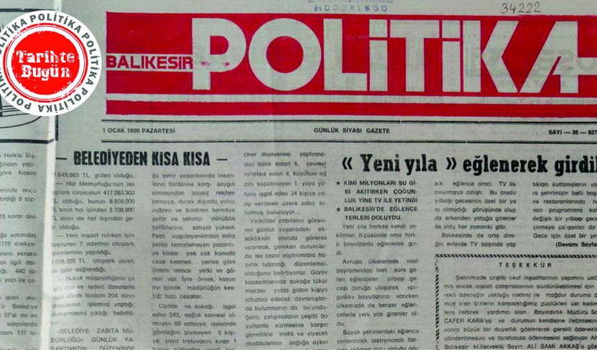 1 Ocak 1990 Pazartesi: Yeni yıla eğlenerek girdik
