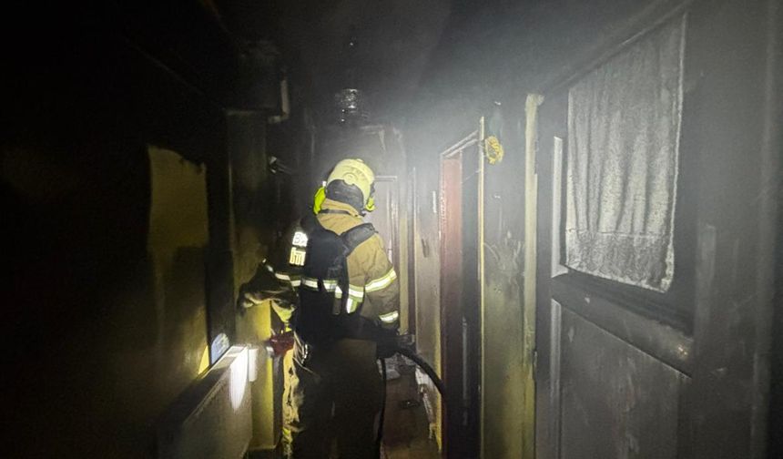 Erdek’te Apartman Dairesinde Yangın Paniği