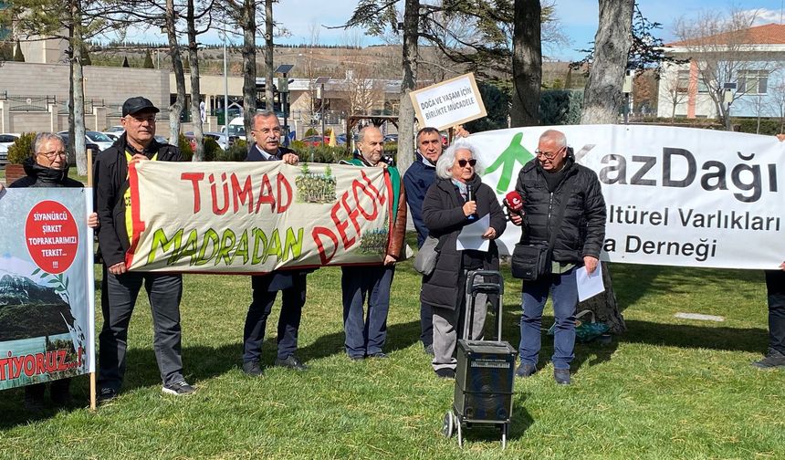 Madra Dağı’nda Altın Madeni Genişliyor: ÇED Onayına Protesto