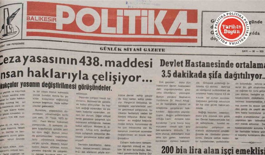 8 Şubat 1990 Perşembe: Devlet hastanesinde 3,5 dakikada şifa