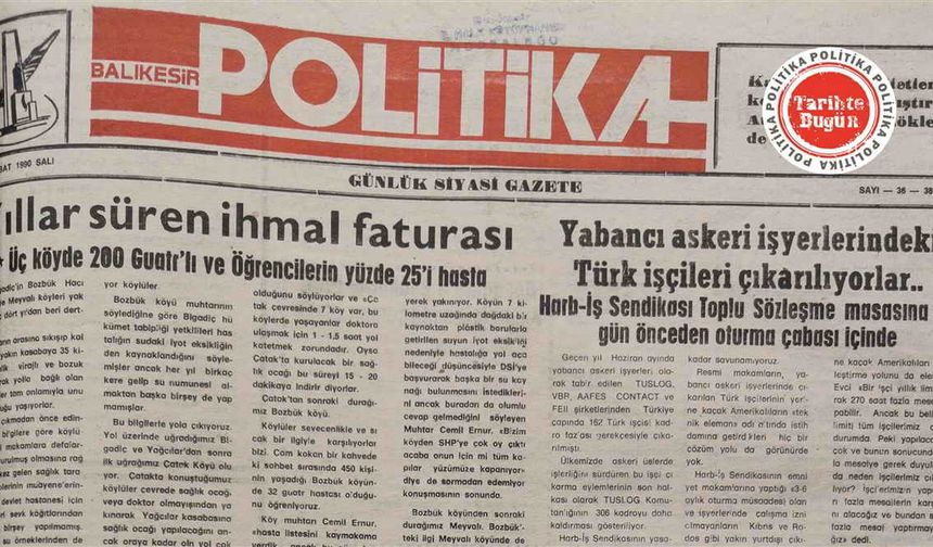 13 Şubat 1990 Salı: Yıllar süren ihmalin faturası
