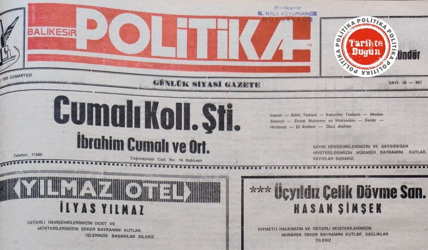 21 Nisan 1990 Cumartesi: Bayram ilanları
