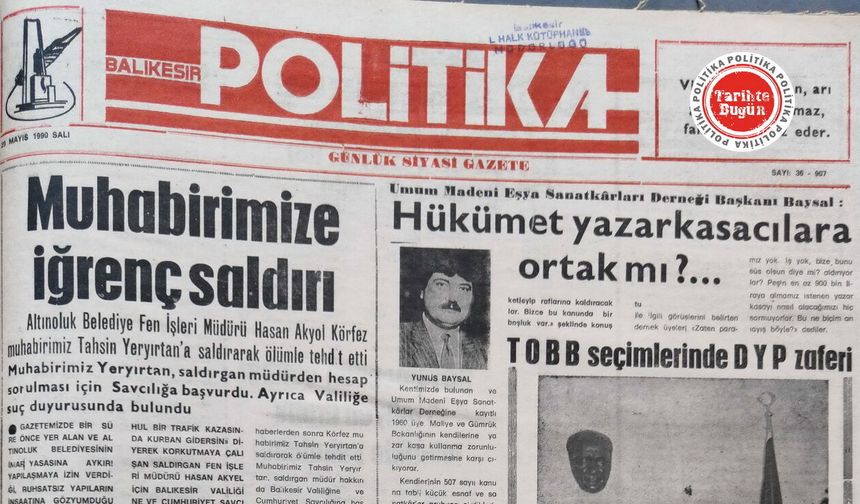 29 Mayıs 1990 Salı: Muhabirimize iğrenç saldırı