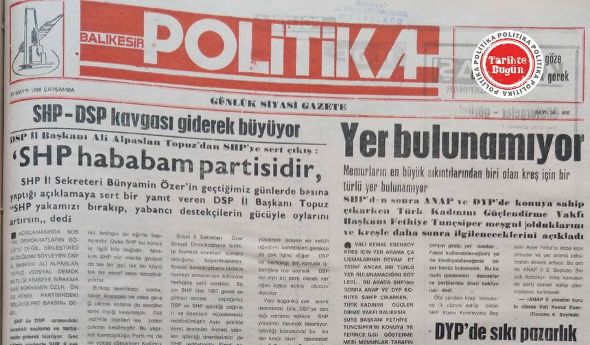 30 Mayıs 1990 Çarşamba: Yer bulunamıyor