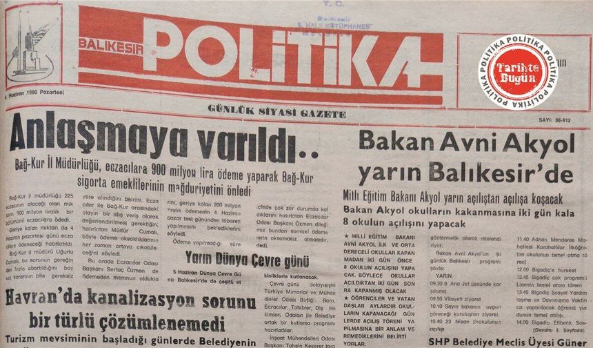 4 Haziran 1990 Pazartesi: Anlaşmaya varıldı
