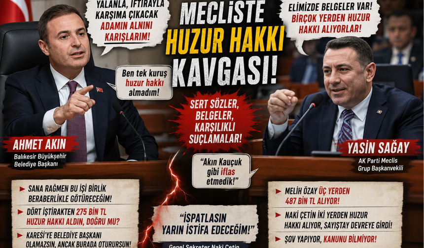 Ahmet Akın ile Yasin Sağay karşı karşıya! Meclis'te huzur hakkı kavgası
