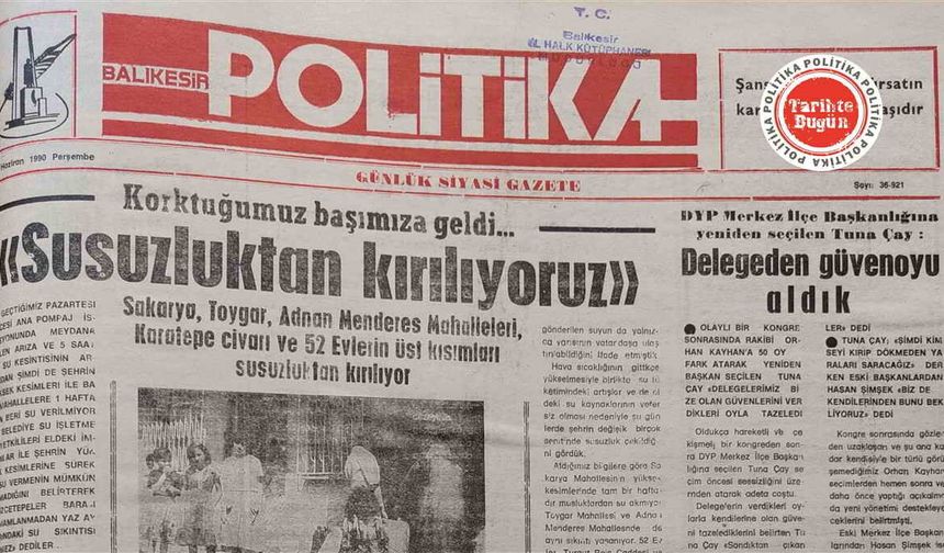 14 Haziran 1990 Perşembe: Susuzluktan kırılıyoruz