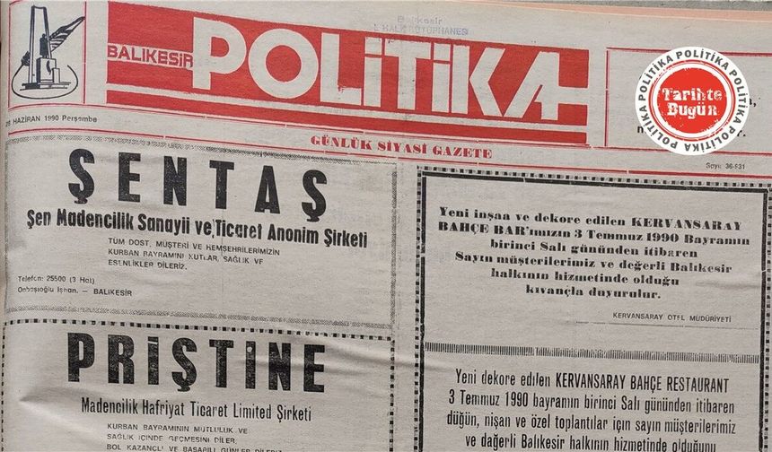 28 Haziran 1990 Perşembe: Bayram ilanları