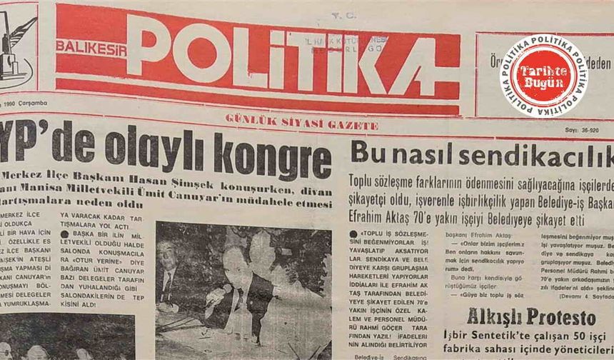 13 Haziran 1990 Çarşamba: DYP’de olaylı kongre