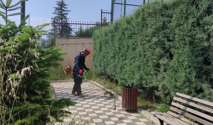 Dursunbey’de Yeşil Alanlarda Bakım Çalışmaları Hız Kesmiyor