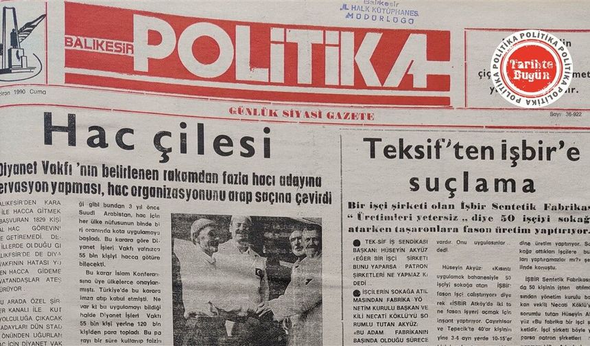 15 Haziran 1990 Cuma: Hac çilesi