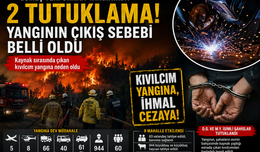Gömeç'teki Orman Yangınında 2 Tutuklama! Yangının Çıkış Nedeni Belli Oldu
