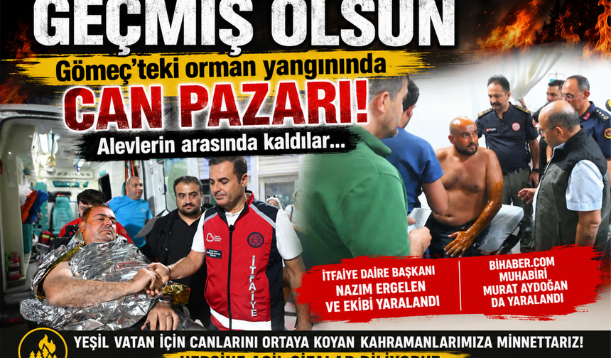 Gömeç'teki orman yangınında can pazarı! Alevlerin arasında kaldılar...
