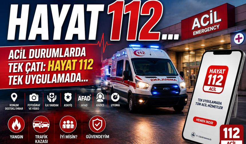HAYAT 112 Acil 800 bini aştı! Tüm Acil Hizmetler Tek Uygulamada
