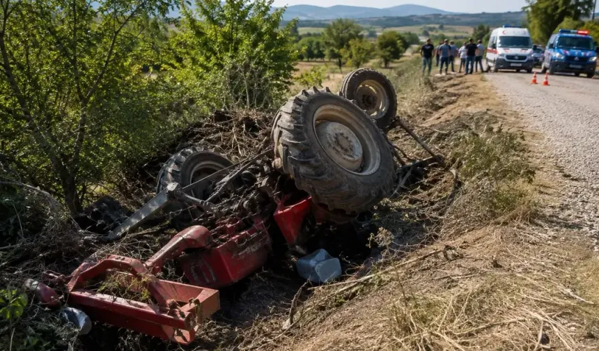 Gönen'de Feci Traktör Kazası! Şarampole Devrilen Araçta Can Pazarı: 2 Ölü, 4 Yaralı!