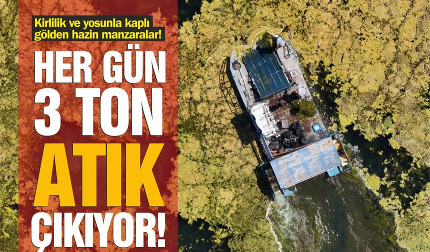 Gölde kirlilik alarmı! Atık ve yosunlardan göl görünmüyor...