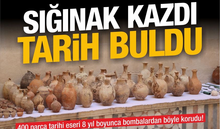 Sığınak kazarken tarihi hazine buldu: 400 parçayı 8 yıl boyunca korudu