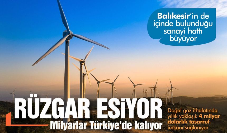 Rüzgâr enerjisi Türkiye’ye yılda 4 milyar dolar kazandırıyor