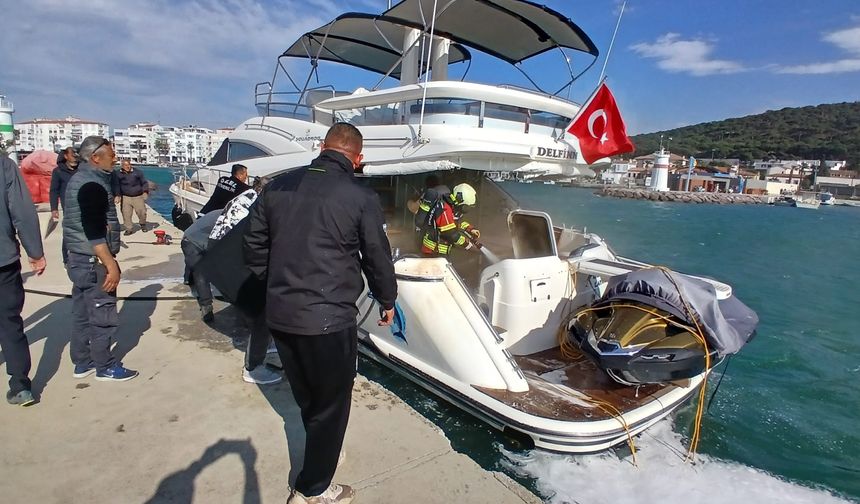 Ayvalık Marina'da Facianın Eşiğinden Dönüldü! Korkutan Tekne Yangını!