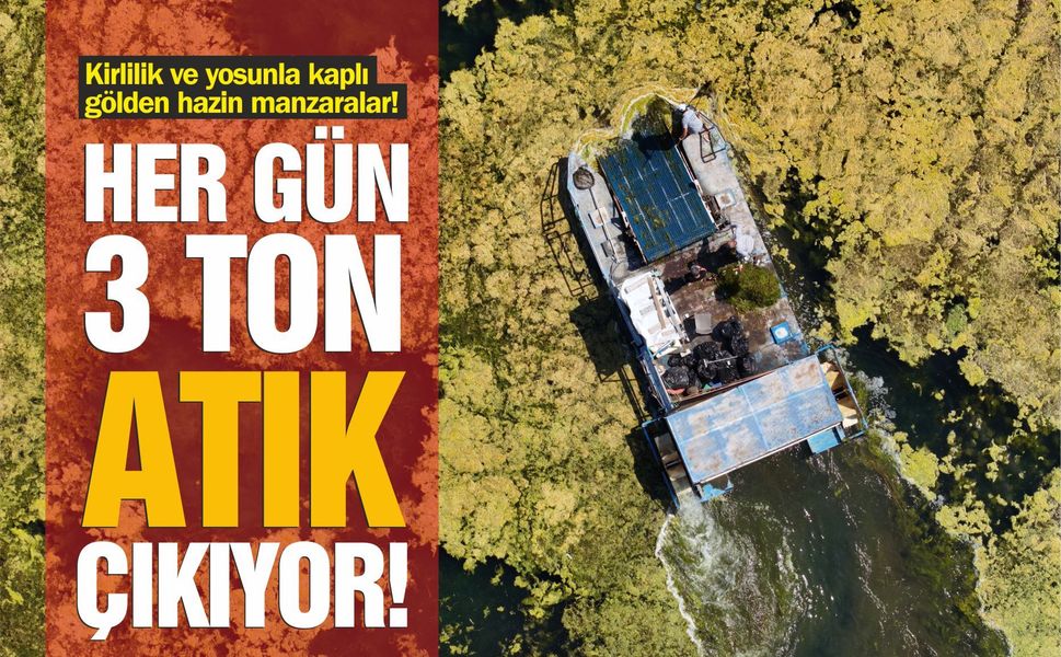 Gölde kirlilik alarmı! Atık ve yosunlardan göl görünmüyor...