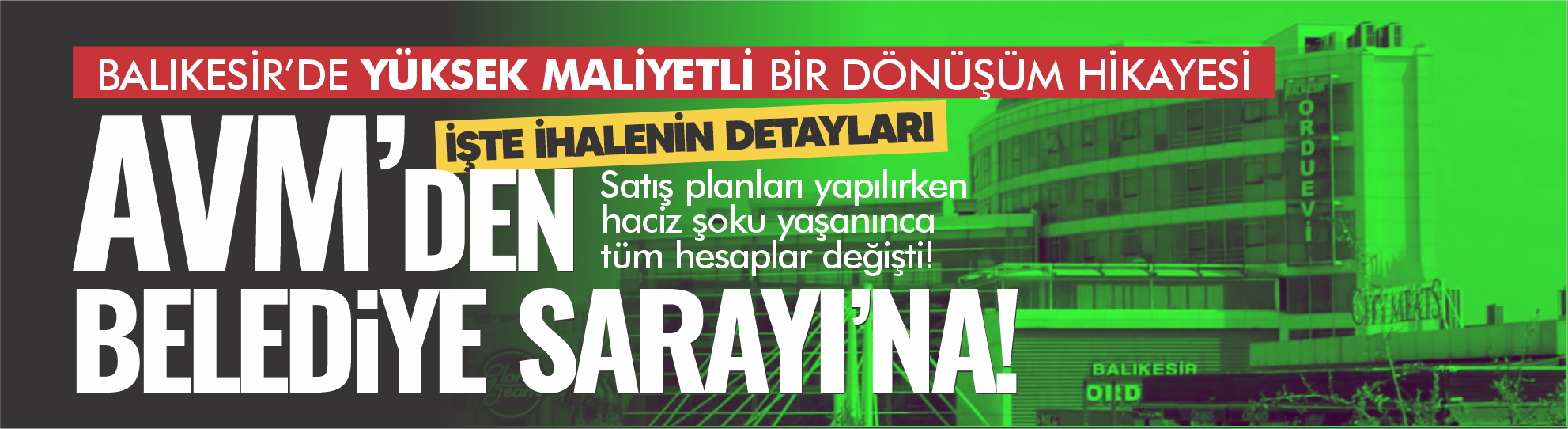 Avm'den Belediye Sarayına